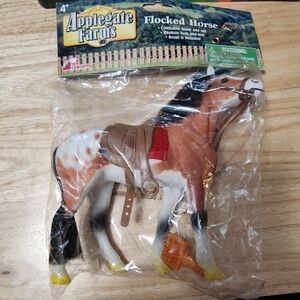 Vintage Applegate Flocked Horse